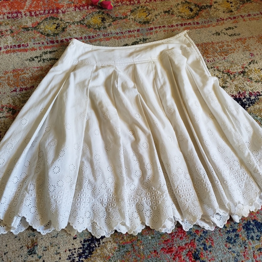 Anne Klein Lace Eyelet Skirt